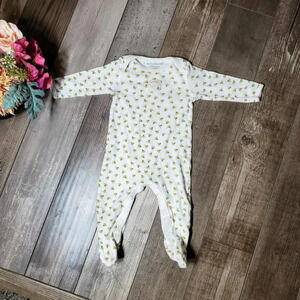 Burt's Bees Baby Honey Bee Organic Snap Button Bottom Footed Sleep & Play